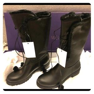 Stuart Weitzman Bearwear Boots, Black Acquatex